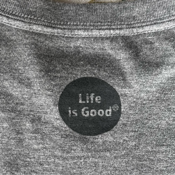 Life Is Good Shirt Mens Large Gray Long Sleeve Holiday Outdoor Dad Jake XXL - Picture 7 of 7